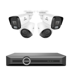 3MP 8-Channel PoE Security Camera System with 6MP NVR, F1.0 Full Color Night Vision, 4Pcs 2K Cameras, AI Human & Vehicle Detection, S+265