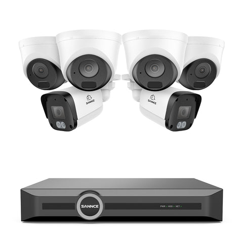 5MP 8 Channel PoE Security System, 6MP NVR, S+265., Human & Vehicle Detection, Smart Playback, Smart Notification with Image Attached
