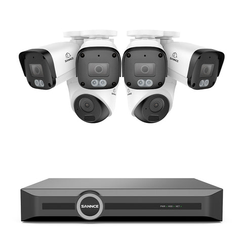 5MP 8 Channel PoE Security System, 6MP NVR, S+265., Human & Vehicle Detection, Smart Playback, Smart Notification with Image Attached