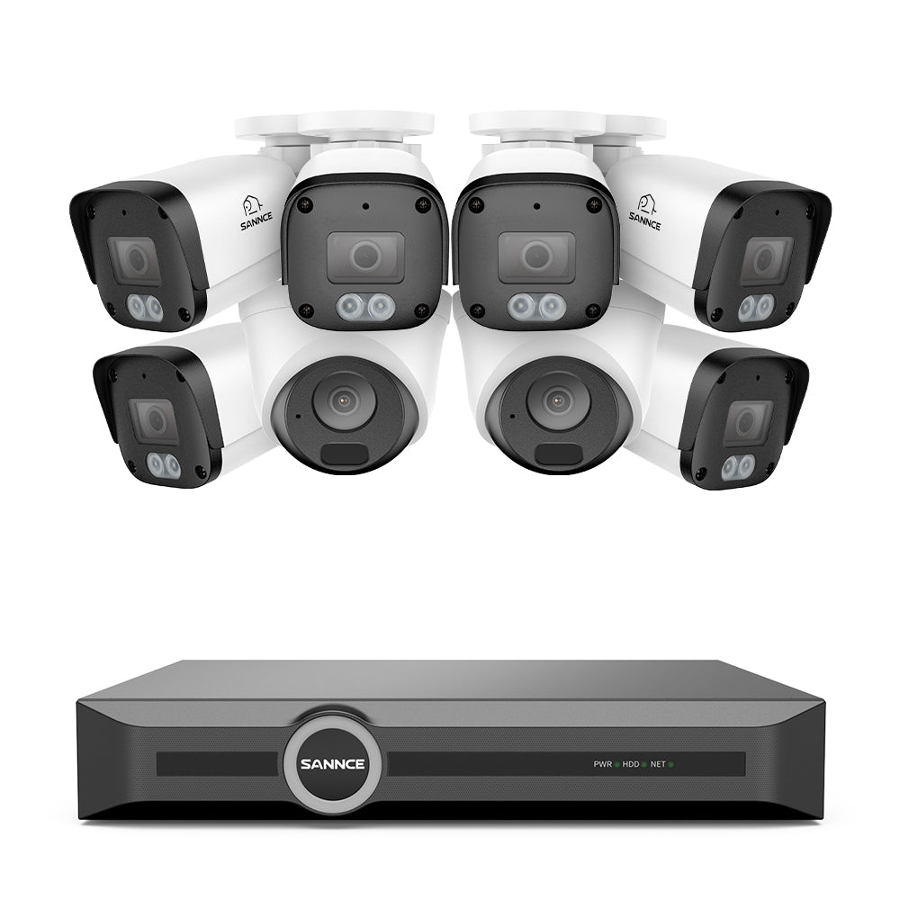 5MP 8 Channel PoE Security System, 6MP NVR, S+265., Human & Vehicle Detection, Smart Playback, Smart Notification with Image Attached