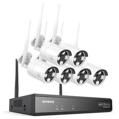3MP 16-Channel Wireless Security Camera System, 8MP NVR, 3MP WiFi IP Camera, Two-Way Audio, IP66 Waterproof, Smart AI Human Detection, Work With Alexa