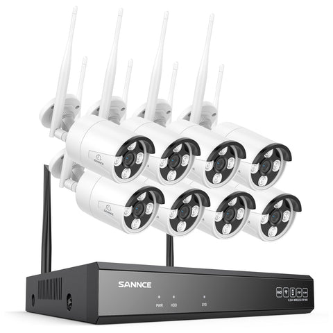 5MP 16-Channel Wireless Security Camera System, 8MP NVR, 5MP WiFi IP Camera, Two-Way Audio, IP66 Waterproof, Smart AI Human Detection, Work With Alexa