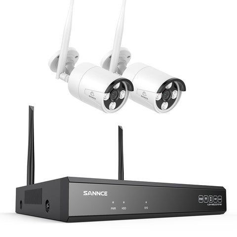 3MP 16-Channel Wireless Security Camera System, 8MP NVR, 3MP WiFi IP Camera, Two-Way Audio, IP66 Waterproof, Smart AI Human Detection, Work With Alexa