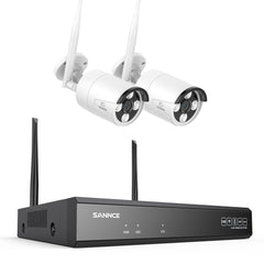 3MP 16-Channel Wireless Security Camera System, 8MP NVR, 3MP WiFi IP Camera, Two-Way Audio, IP66 Waterproof, Smart AI Human Detection, Work With Alexa