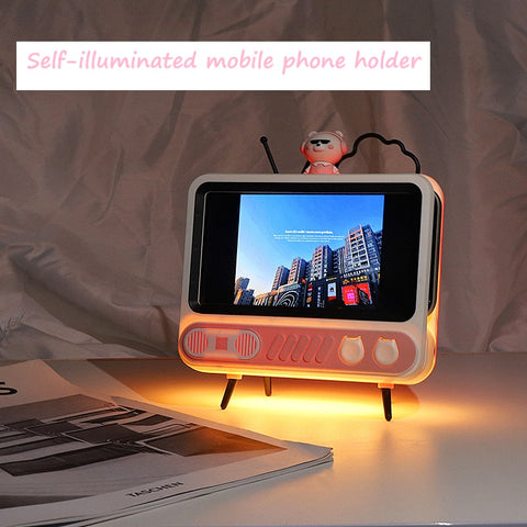 SANNCE TV Phone Holder with Adjustable LED Light Lazy Bracket Magnifier, Creative Gift , Screen Amplifier