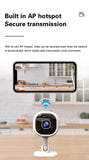 Square Indoor Camera for Home Security, 1080P WiFi Security Camera for Pet/ Baby Monitor,Privacy Mode,2-Way Audio,Night Vision,AI Detection,SD Card Storage
