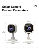 Square Indoor Camera for Home Security, 1080P WiFi Security Camera for Pet/ Baby Monitor,Privacy Mode,2-Way Audio,Night Vision,AI Detection,SD Card Storage