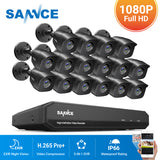 16CH 1080p 3000TVL CCTV Home System Security Bullet Camera System HDMI DVR Video