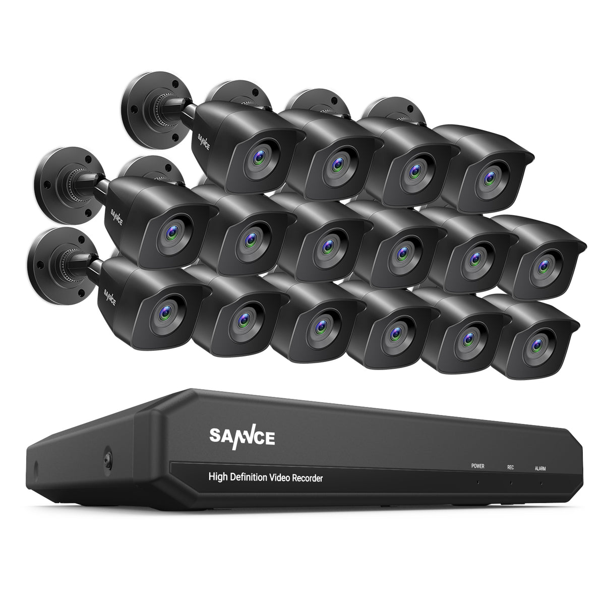 16CH 1080p 3000TVL CCTV Home System Security Bullet Camera System HDMI DVR Video