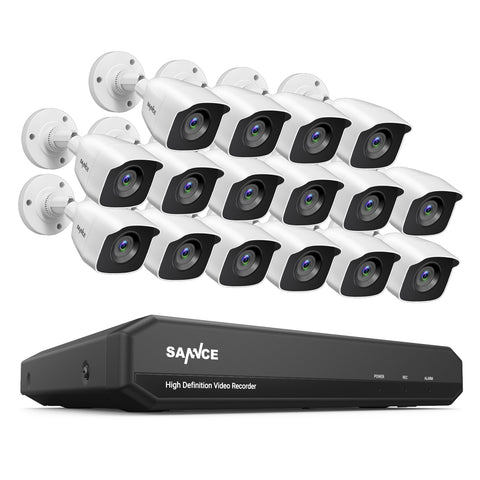 16CH 5in1 DVR Recorder 1080p CCTV Security System 3000TVI Camera Day Night 2MP