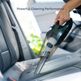 Portable Car Vacuum Cleaner,  High Suction Power 8000Pa/ 110W/ DC12V, Handheld Corded Vacuums w/ 3 Attachments of Brush, 14 Ft Cord & Bag, LED Light