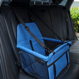 Dog Car Seat Puppy Portable Pet Booster Travel Carrier Cage for Small & Medium Pets, Oxford Breathable Soft Washable Folding Bags w/ Safety Leash and PVC Support Pipe, Anti-Collapse