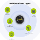 Tire Pressure Monitoring System, Bluetooth 5.0, 5 Alarm Modes, 4 TPMS External Sensors, Support iOS & Android,  Real-time Detection Pressure & Temperature, Easy to Install (15.5-189 PSI)