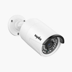 3MP PoE IP Bullet Security Camera w/ Audio Recording, work with SANNCE N98PBD/N96PBK(2-Pack)