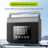 Portable Professional 150PSI Tire Inflator Air Compressor Power Station with Jump Starter, USB Charger, for SUV & Car & Bicycle & Motorcycle Tire, Balloons and Other Home Inflatables, Digital Pressure Gauge, Emergency LED Light