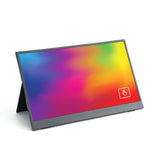 15.6" 1080P FHD Touch Screen Portable Travel Monitor with Speaker Mini HDMI Dual USB-C for Laptop MacBook Surface PC Xbox PS5 Switch, with Cover Stand