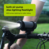 Portable Air Compressor Tire Inflator, 150 PSI Cordless Electric Air Pump w/ 5200mAh Rechargeable Battery, LED Lights, Pressure Gauge, Power Bank, for Bike Motorcycle Ball & Other Inflatables