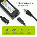 AC to DC Converter, 100V ~ 240V to 12V 10A 120W Power Supply Adapter, Car Cigarette Lighter Socket AC/DC Transformer for Inflator, Car Vacuum Cleaner, Car Refrigerator and Other Auto Devices