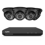 1080p Lite 8-Channel Wired Security DVR System W/ 4pcs 2MP Outdoor & Indoor Turret Cameras, Smart Motion Detection