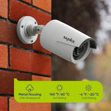 4K 8-Channel Wired PoE Security NVR System with 6 3MP Bullet CCTV IP Cameras, Audio Recording