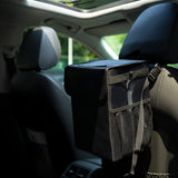 Car Trash Can with Lid and Storage Pockets, Eco-friendly, Reusable, 100% Leak-Proof Auto Organizer, Waterproof Garbage Can, Multipurpose Trash Bin