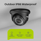1080p Lite 8-Channel Wired Security DVR System W/ 4pcs 2MP Outdoor & Indoor Turret Cameras, Smart Motion Detection