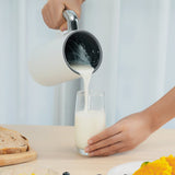 Electric Milk Frother, 4 in 1 Automatic Electric Milk Steamer, Cold and Hot Milk Foam Maker & Milk, Chocolate Warmer for Cappuccino, Hot Chocolates, Macchiato, Latte, NTC Temperature Control System