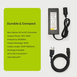 AC to DC Converter, 100V ~ 240V to 12V 10A 120W Power Supply Adapter, Car Cigarette Lighter Socket AC/DC Transformer for Inflator, Car Vacuum Cleaner, Car Refrigerator and Other Auto Devices