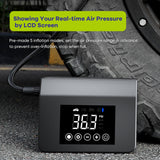 Portable Professional 150PSI Tire Inflator Air Compressor Power Station with Jump Starter, USB Charger, for SUV & Car & Bicycle & Motorcycle Tire, Balloons and Other Home Inflatables, Digital Pressure Gauge, Emergency LED Light