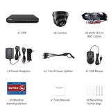 1080P HDMI 8CH DVR 3000TVL Outdoor IR Night Vision Home Security Camera System