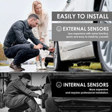 Tire Pressure Monitoring System, Bluetooth 5.0, 5 Alarm Modes, 4 TPMS External Sensors, Support iOS & Android,  Real-time Detection Pressure & Temperature, Easy to Install (15.5-189 PSI)