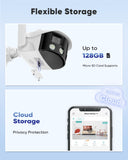 5MP 8 Channel 6 PoE Security Camera System + 1 Dual Lens Panoramic WiFi IP Camera, Color Night Vision, Two-way Audio