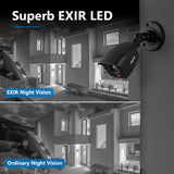 1080p Bullet Black CCTV 3000TVL Camera fit for Surveillance Security Kit 2.0MP