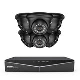 8 Channel 1080P Wired Security Camera System - Hybrid DVR, 6pcs 2MP Turret Cameras, Outdoor & Indoor, Smart Motion Detection, Remote Access