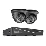 1080p 4-Channel Wired Security DVR System w/ 2pcs 2MP Outdoor CCTV Cameras, Smart Motion Detection, Email Alert