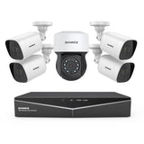1080P 8 Channel PT Security Camera System - Hybrid 5-in-1 DVR, Pan & Tilt CCTV Camera, 100 ft Night Vision, Motion Detection, Outdoor, Waterproof