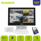 1080p HD 4CH 5 in1 HDMI DVR Video Recorder With 10.1" LCD Monitor for CCTV System
