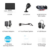 4CH DVR Recorder 1080P Home Security CCTV Systerm With 10.1" LCD Monitor Motion Detection