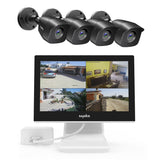 4 Channel 4 Camera DVR Security Camera System with 10.1’’ LCD Monitor