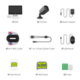 1080p 4 Channel DVR w/ 2 2MP Outdoor Bullet Security Camera System, 10.1’’ LCD Colorful Monitor