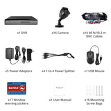 16CH 1080p 3000TVL CCTV Home System Security Bullet Camera System HDMI DVR Video