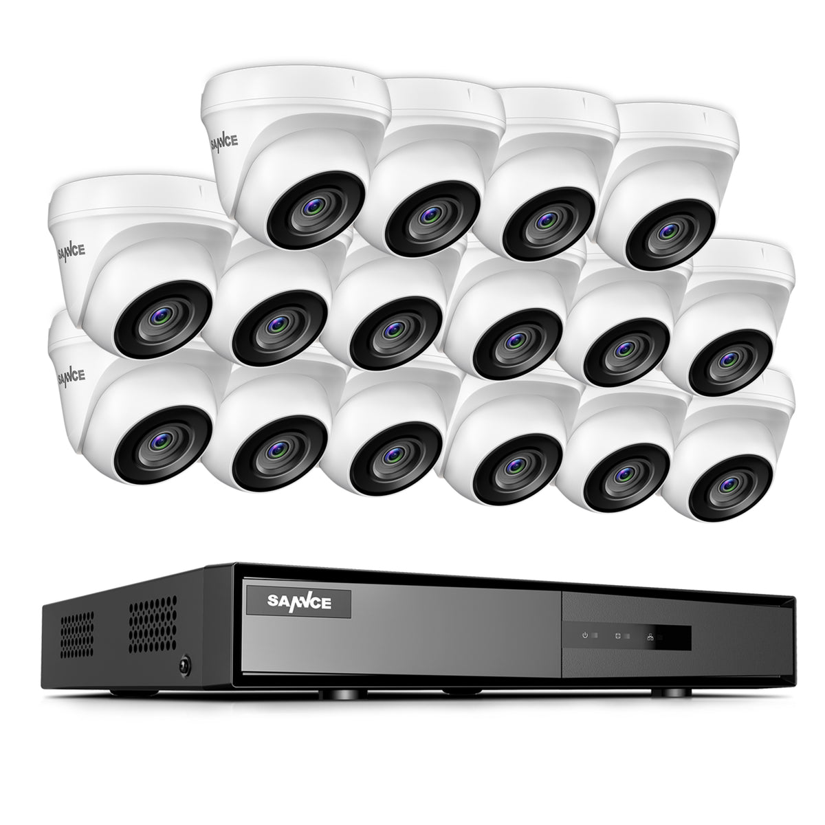 16CH H.264+ 5in1 DVR 3000TVL CCTV Home Security 1080p Dome Camera System Motion