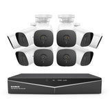 1080p 16 Channel 10 Camera Outdoor Wired Security System, Smart Motion Detection, 100 ft Infrared Night Vision, IP66 Weatherproof