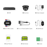 1080p 16 Channel 12 Camera Outdoor Wired Security System, Smart Motion Detection, 100 ft Infrared Night Vision, IP66 Weatherproof