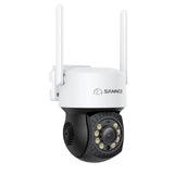 5MP Wireless PT Security Camera, Pan & Tilt, 2Pcs WiFi IP Cameras for SANNCE N48WHE NVR, AI Human Detection, Work with Alexa, 100ft Night Vision, Remote Access & Smart Motion Alerts