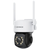 5MP Wireless PT Security Camera, Pan & Tilt, 2Pcs WiFi IP Cameras for SANNCE N48WHE NVR, AI Human Detection, Work with Alexa, 100ft Night Vision, Remote Access & Smart Motion Alerts