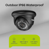 1080P 4 Channel DVR w/ 4pcs 2MP Outdoor Dome Security Camera System, 10.1’’ LCD Colorful Monitor