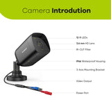 1080p 16 Channel 12 Camera Outdoor Wired Security System, Smart Motion Detection, 100 ft Infrared Night Vision, IP66 Weatherproof