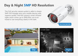 8CH 5MP NVR POE Network Audio in Security Camera System IP Outdoor 100ft Night Vision