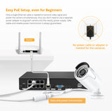 8CH POE NVR 1080P IP Network Security Audio Camera System Outdoor Metal Housing